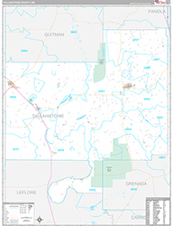 Tallahatchie County Wall Map Premium Style 2026