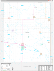 Tama County, IA Wall Map Premium Style 2024