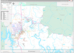 Taney County, MO Wall Map Premium Style 2026