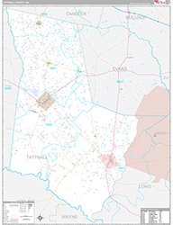 Tattnall County, GA Wall Map Premium Style 2026