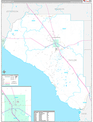 Taylor County Wall Map Premium Style 2026