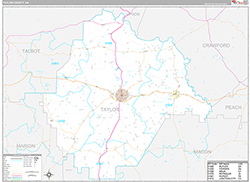 Taylor County Wall Map Premium Style 2026