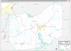 Taylor County Wall Map Premium Style 2026