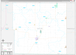 Taylor County, IA Wall Map Premium Style 2024