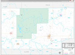 Taylor County, WI Wall Map Premium Style 2026