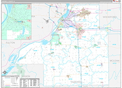 Tazewell County Wall Map Premium Style 2026