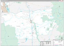 Tehama County Wall Map Premium Style 2026