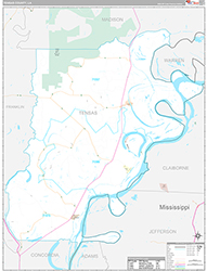 Tensas County Wall Map Premium Style 2026