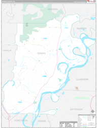 TensasParish (County), LA Wall Map Premium Style 2023