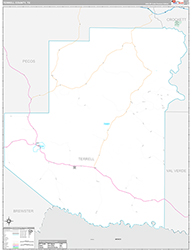 Terrell County Wall Map Premium Style 2026