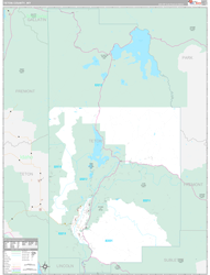 Teton County, WY Wall Map Premium Style 2024