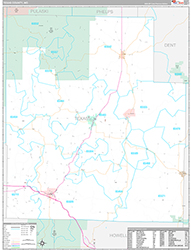 Texas County Wall Map Premium Style 2026