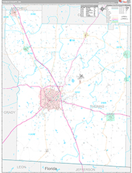 Thomas County Wall Map Premium Style 2026