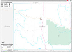 Thomas County Wall Map Premium Style 2026