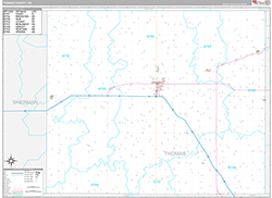 Thomas County, KS Wall Map Premium Style 2026