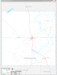Throckmorton County Wall Map Premium Style 2026