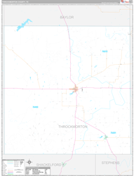 ThrockmortonCounty, TX Wall Map Premium Style 2024