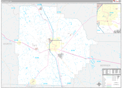 Tift County, GA Wall Map Premium Style 2024