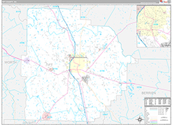 Tift County, GA Wall Map Premium Style 2026