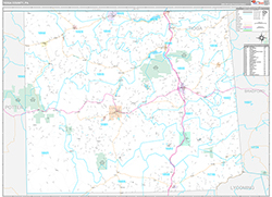 Tioga County Wall Map Premium Style 2026