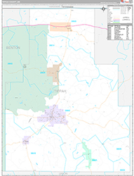 Tippah County Wall Map Premium Style 2026