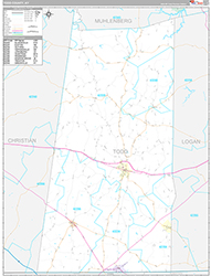 Todd County Wall Map Premium Style 2026