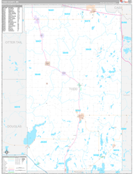 Todd County, MN Wall Map Premium Style 2024