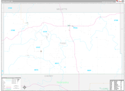 Todd County, SD Wall Map Premium Style 2024
