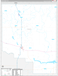 Toole County, MT Wall Map Premium Style 2023