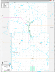 Towner County Wall Map Premium Style 2026