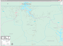 Towns County Wall Map Premium Style 2026