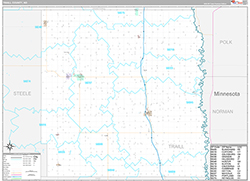 Traill County Wall Map Premium Style 2026