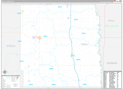 Traill County, ND Wall Map Premium Style 2023