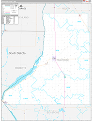 Traverse County Wall Map Premium Style 2026