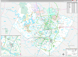 Travis County Wall Map Premium Style 2026