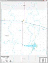 Trego County Wall Map Premium Style 2026