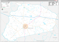 Treutlen County Wall Map Premium Style 2026