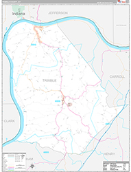 Trimble County Wall Map Premium Style 2026