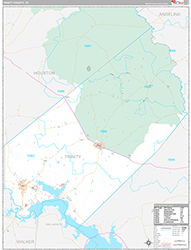 Trinity County Wall Map Premium Style 2026