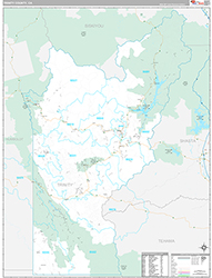 Trinity County, CA Wall Map Premium Style 2026