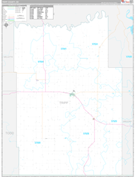 Tripp County, SD Wall Map Premium Style 2024