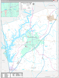 Troup County Wall Map Premium Style 2026