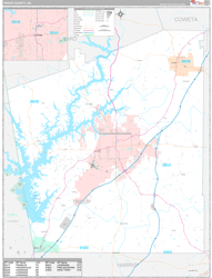 Troup County, GA Wall Map Premium Style 2024