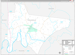 Trousdale County Wall Map Premium Style 2026