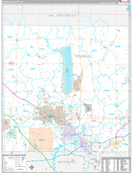 Trumbull County Wall Map Premium Style 2026