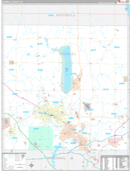 Trumbull County, OH Wall Map Premium Style 2024