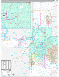 Tulsa County Wall Map Premium Style 2026