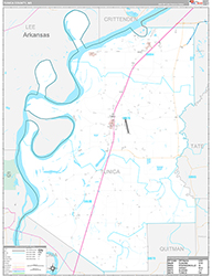 Tunica County Wall Map Premium Style 2026
