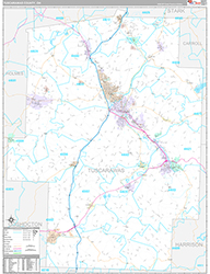 Tuscarawas County Wall Map Premium Style 2026