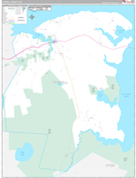 Tyrrell County Wall Map Premium Style 2026